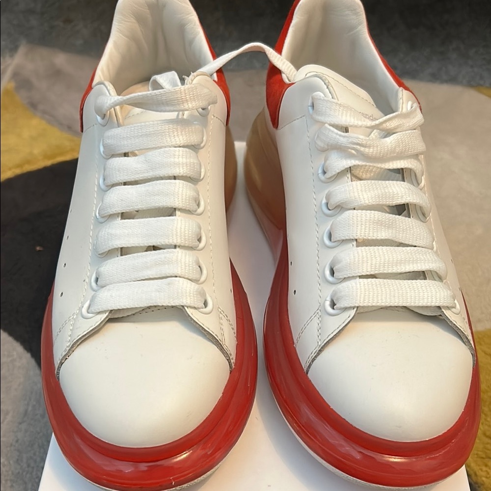 Alexander McQueen Red and White Sneakers